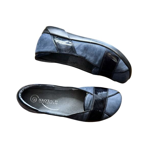 Naot Architect Indigo Blue Wave Shoes Ballet Flats Loafers EU 41 US 10-10.5 EUC - Picture 11 of 12